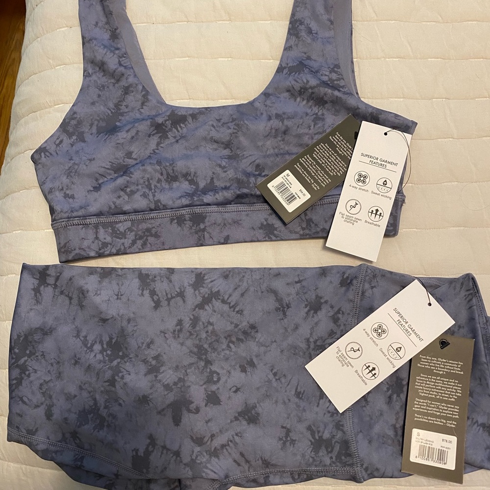 Glyder work out set. Small leggings and medium sports bra. NWT. True to size.